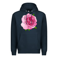 Navy All Dressed Up Rose Premium Hoodie - LillyAllenDesigns