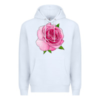 White All Dressed Up Rose Premium Hoodie - LillyAllenDesigns