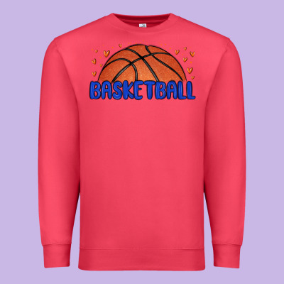 Basketball Premium Sweatshirt Designed By Maliassmallbusiness