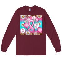 Burgundy Breast cancer balloon Long Sleeve Tee - Artiststas