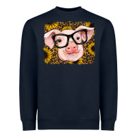 Navy sunflowers pig Heavyweight Sweatshirt - RanaPortraitStore