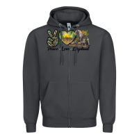 Smoke Peace Love Elephant Zipper Hoodie - LillyAllenDesigns