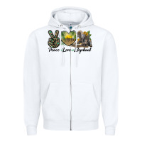 White Peace Love Elephant Zipper Hoodie - LillyAllenDesigns