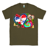Army Green western leopard  dominican republic  hearts Classic Tee - AdoDesignShop