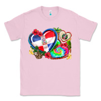 Bubblegum Pink western leopard  dominican republic  hearts Classic Tee - AdoDesignShop