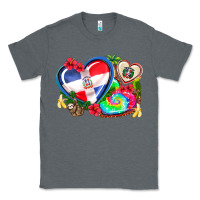 Charcoal Heather western leopard  dominican republic  hearts Classic Tee - AdoDesignShop