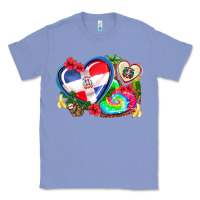 Colony Blue western leopard  dominican republic  hearts Classic Tee - AdoDesignShop