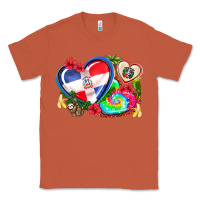 Copper western leopard  dominican republic  hearts Classic Tee - AdoDesignShop