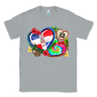 Heather Grey western leopard  dominican republic  hearts Classic Tee - AdoDesignShop