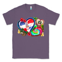 Lavender western leopard  dominican republic  hearts Classic Tee - AdoDesignShop