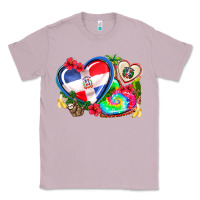 Lilac western leopard  dominican republic  hearts Classic Tee - AdoDesignShop