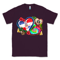 Plum western leopard  dominican republic  hearts Classic Tee - AdoDesignShop