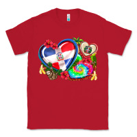 Red western leopard  dominican republic  hearts Classic Tee - AdoDesignShop