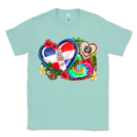 Seafoam western leopard  dominican republic  hearts Classic Tee - AdoDesignShop