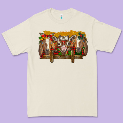 Christmas Goats Premium Tee Designed By Barkaloodesign