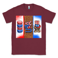 Burgundy usa macaroon and boots Classic Tee - AdoDesignShop