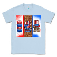 Dusty Blue usa macaroon and boots Classic Tee - AdoDesignShop