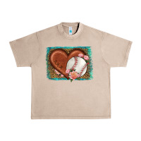 French Oak western leopard baseball heart Urban Heavy Tee - HRA Design Shop