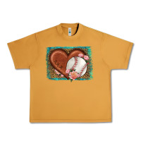 Peanut Butter western leopard baseball heart Urban Heavy Tee - HRA Design Shop
