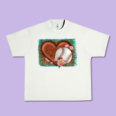 Western Leopard Baseball Heart Urban Heavy Tee Designed By Hra Design Shop