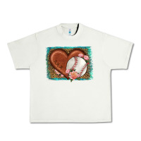 Pistachio western leopard baseball heart Urban Heavy Tee - HRA Design Shop