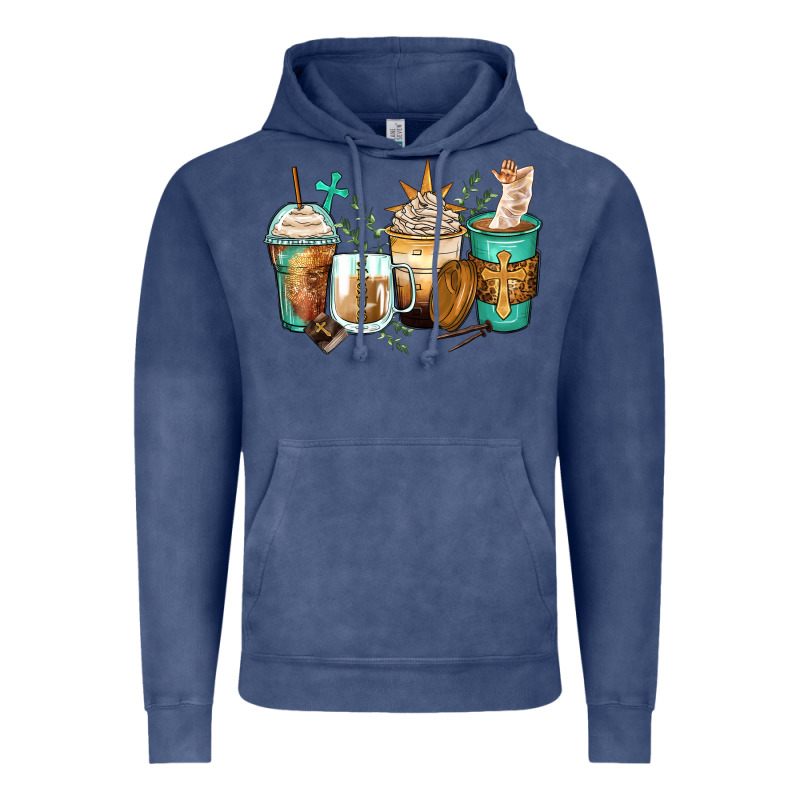 Jesus Coffee Cups Vintage Hoodie by Zillion Design Studio | Teevron