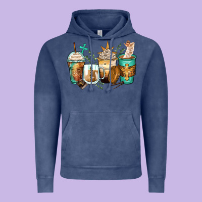 Jesus Coffee Cups Vintage Hoodie Designed By Zillion Design Studio