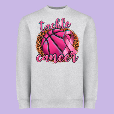 Tackle Cancer Basketball Heavyweight Sweatshirt Designed By Texasbilliewilder
