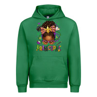 Emerald mardi gras principal afro messy bun Urban Hoodie - texasbilliewilder