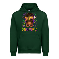 Forest Green mardi gras principal afro messy bun Urban Hoodie - texasbilliewilder