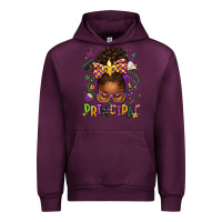 Mauve Wine mardi gras principal afro messy bun Urban Hoodie - texasbilliewilder