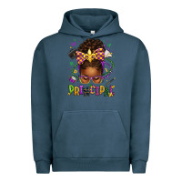 Pigment Midnight Navy mardi gras principal afro messy bun Urban Hoodie - texasbilliewilder