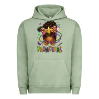 Pigment Oil Green mardi gras principal afro messy bun Urban Hoodie - texasbilliewilder