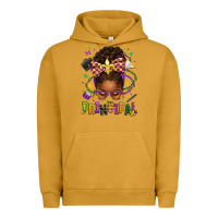 Pigment Peanut Butter mardi gras principal afro messy bun Urban Hoodie - texasbilliewilder