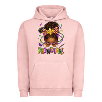 Pigment Salmon mardi gras principal afro messy bun Urban Hoodie - texasbilliewilder
