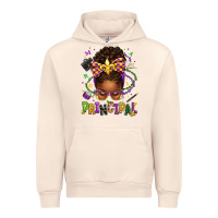 Sandshell mardi gras principal afro messy bun Urban Hoodie - texasbilliewilder