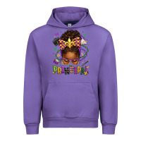Tulip mardi gras principal afro messy bun Urban Hoodie - texasbilliewilder