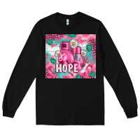 Black Breast Cancer Boxing Gloves Long Sleeve Tee - Artiststas