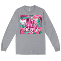 Heather Grey Breast Cancer Boxing Gloves Long Sleeve Tee - Artiststas