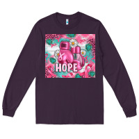 Plum Breast Cancer Boxing Gloves Long Sleeve Tee - Artiststas
