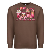 Chestnut happy valentine's day coffee cups Premium Sweatshirt - MaliasSmallBusiness