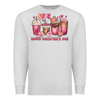 Dove Grey happy valentine's day coffee cups Premium Sweatshirt - MaliasSmallBusiness