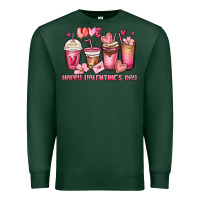 Sports Green happy valentine's day coffee cups Premium Sweatshirt - MaliasSmallBusiness