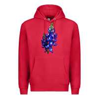 Cardinal Bluebonnet Flower Premium Hoodie - LillyAllenDesigns