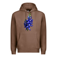 Chestnut Bluebonnet Flower Premium Hoodie - LillyAllenDesigns