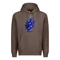 Coffee Bluebonnet Flower Premium Hoodie - LillyAllenDesigns