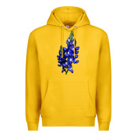 Lemon Bluebonnet Flower Premium Hoodie - LillyAllenDesigns