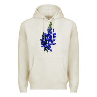 Oatmeal Heather Bluebonnet Flower Premium Hoodie - LillyAllenDesigns