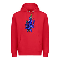 Red Bluebonnet Flower Premium Hoodie - LillyAllenDesigns