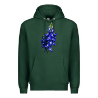 Sports Green Bluebonnet Flower Premium Hoodie - LillyAllenDesigns